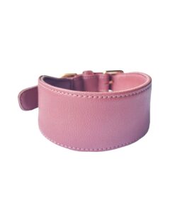 DILO Vegan leather wide collar- pink featured img