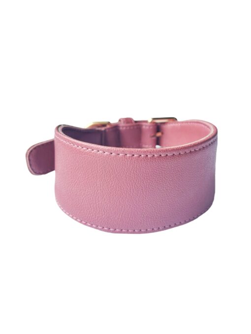 DILO Vegan leather wide collar- pink featured img