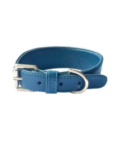 DILO-Pet-Vegan-Leather-Wide-Dog-Collar-Navy-Blue