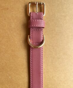 DILO Vegan Leather Dog Collar - Pink 1