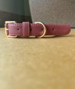 DILO Vegan Leather Dog Collar- Pink 3