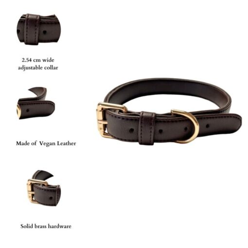DILO_Pet-Vegan-Leather-Collar-for-Dogs-Dark-Brown