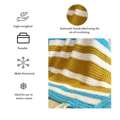 DILO Trinity stitch crochet pet blanket- infographics